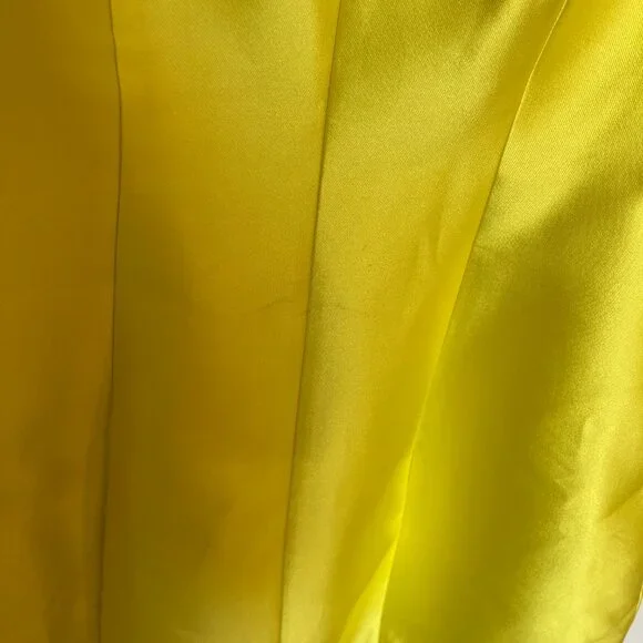 Kate Spade Structured Silk Neon Yellow Mini Dress - 2 - Picture 10 of 10